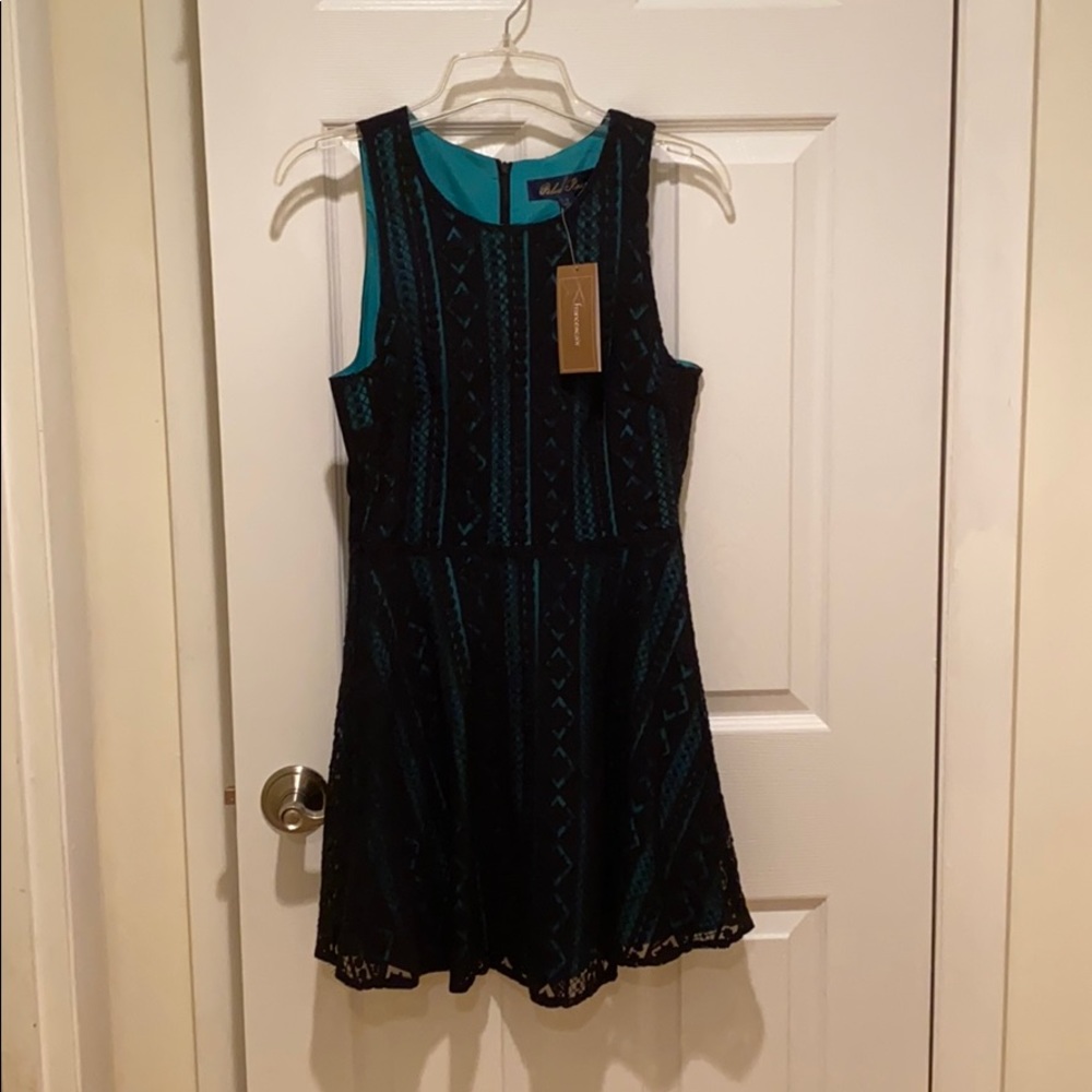 Francesca’s NWT black and turquoise dress - NWT